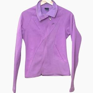 Nike | Lilac Fleece & Nylon Running Jacket M VGUC